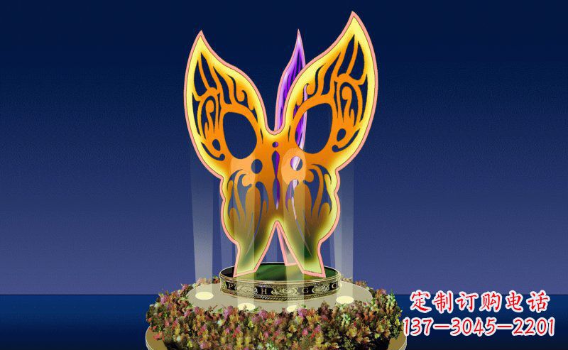 日照不锈钢三面蝴蝶雕塑精美绝伦