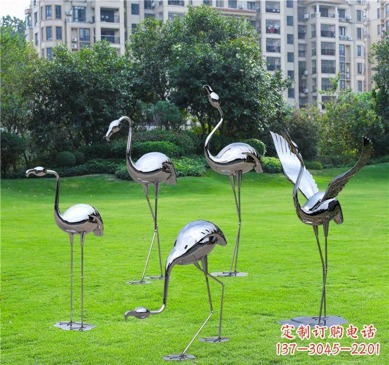 日照不锈钢仙鹤雕塑——传承中华文化精髓