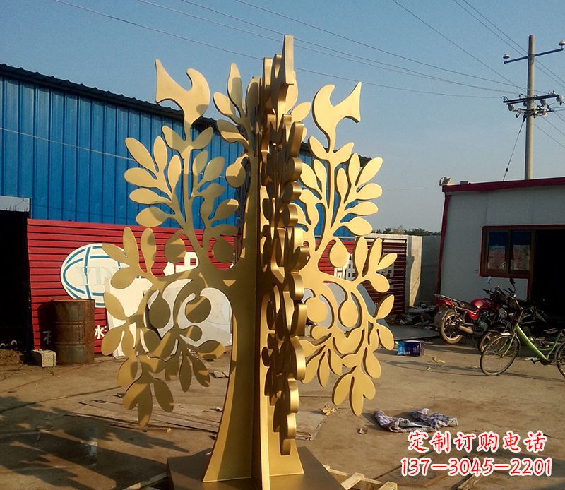 日照不锈钢树叶园林景观雕塑——美妙绝伦的艺术之作