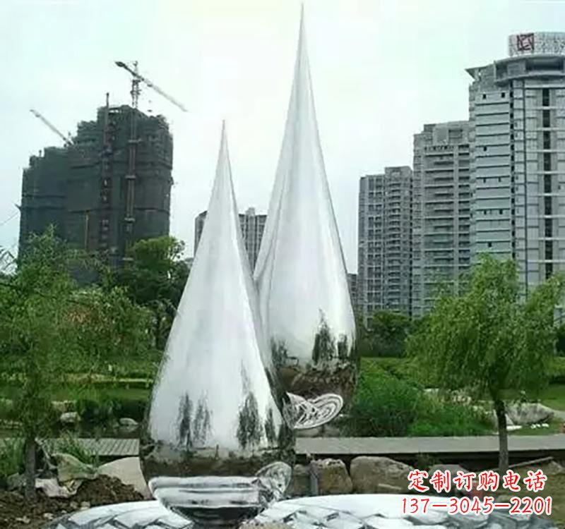 日照不锈钢水滴拱门雕塑