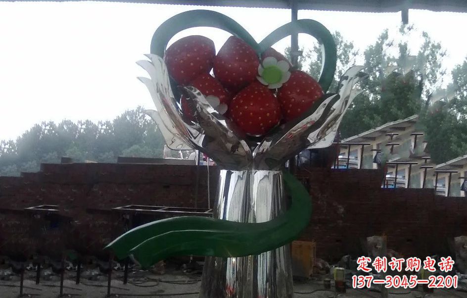 日照不锈钢水果雕塑精美绝伦