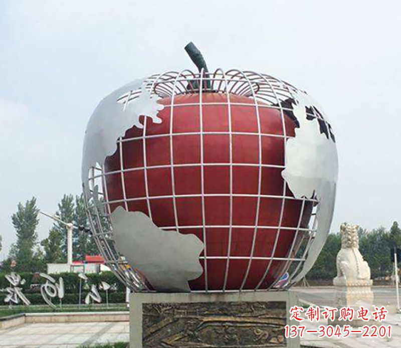 日照不锈钢水果雕塑艺术品精美绝伦
