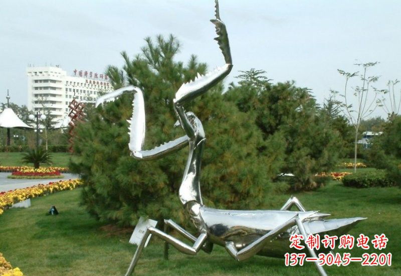 日照不锈钢螳螂雕塑艺术的精美结晶