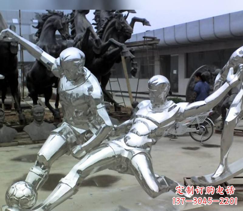 日照足球运动雕塑
