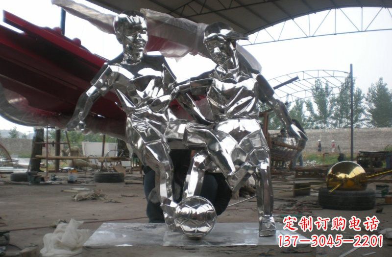 日照不锈钢足球雕塑精美的艺术品