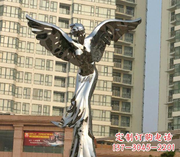 日照不锈钢天使雕塑传递温暖的祝福