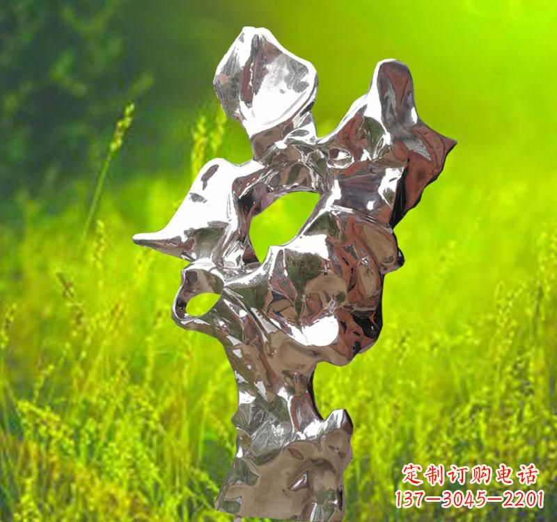 日照太湖石雕塑精致的不锈钢艺术