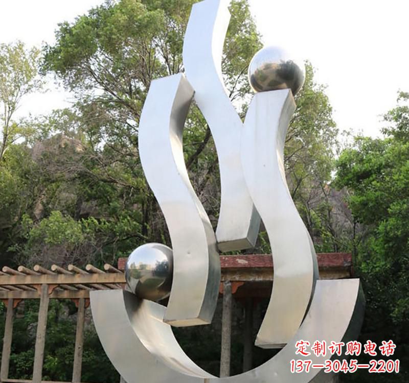日照不锈钢小区“飘带雕塑”一种充满艺术气息的雕塑