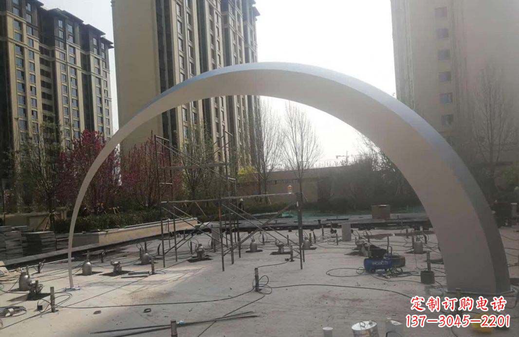 日照不锈钢小区拱门雕塑美化环境