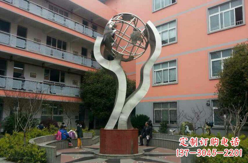 日照不锈钢地球雕塑传承世界文化