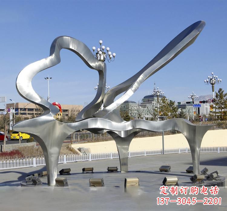 日照不锈钢艺术钢琴雕塑展现精致之美