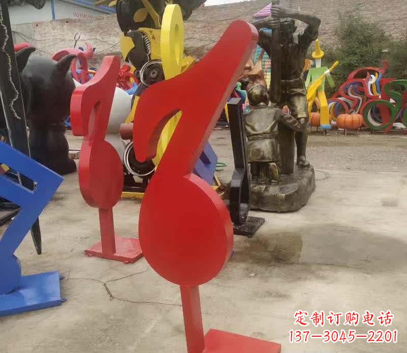 日照不锈钢音符雕塑悠扬的音乐美学
