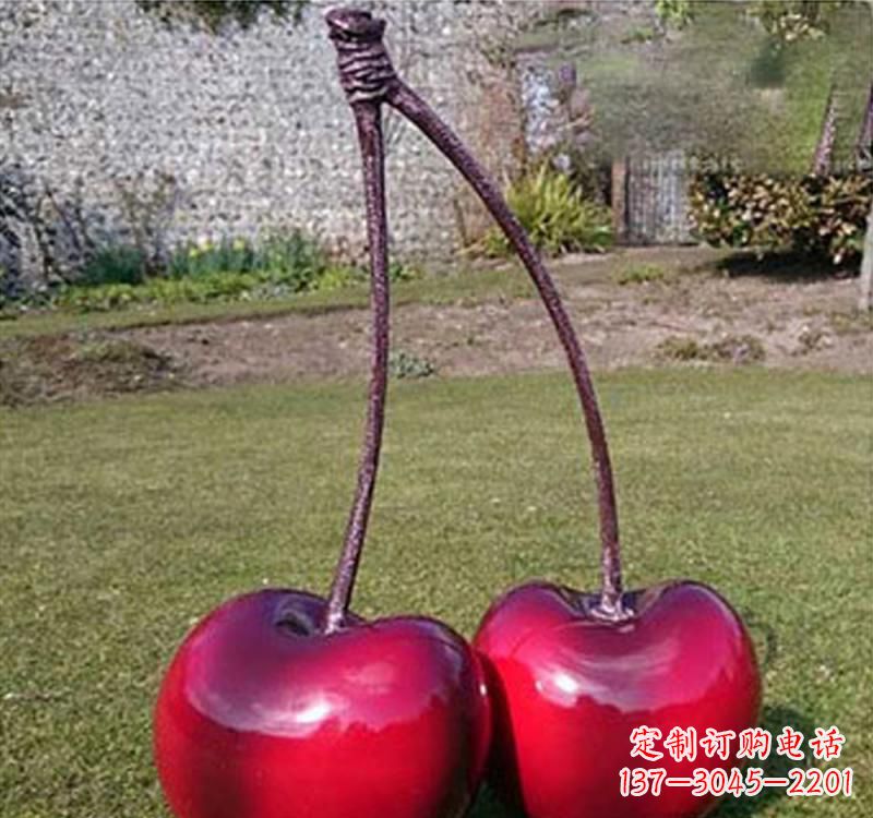 日照不锈钢樱桃雕塑传承美好记忆
