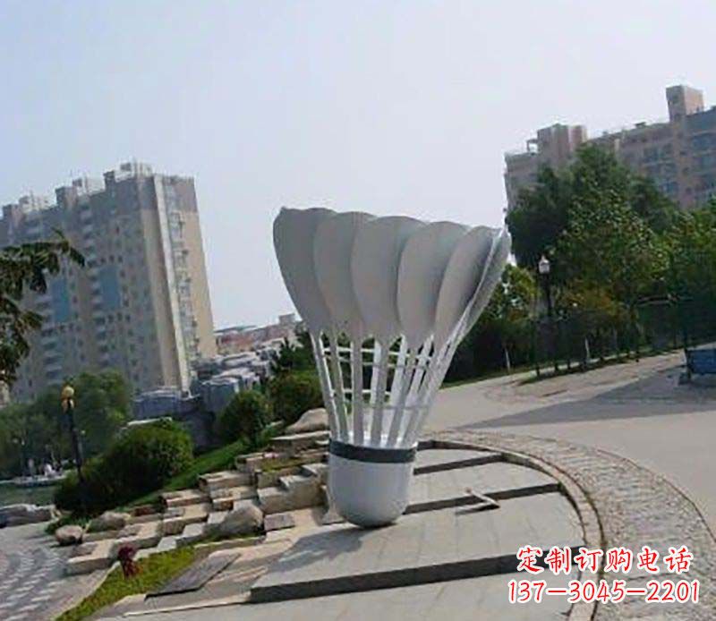 日照不锈钢羽毛球雕塑装点美丽的羽毛球世界