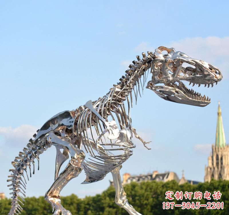 日照不锈钢恐龙雕塑精致纪念它们的存在