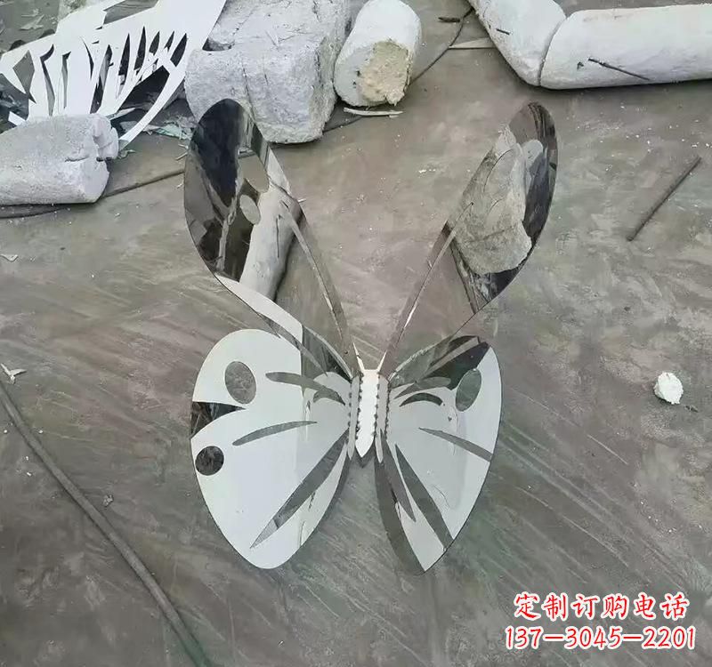 日照不锈钢园林蝴蝶雕塑精美的艺术之作