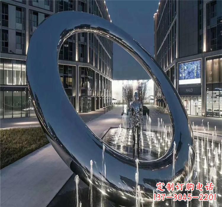 日照圆环景观雕塑令人惊叹的视觉奇观