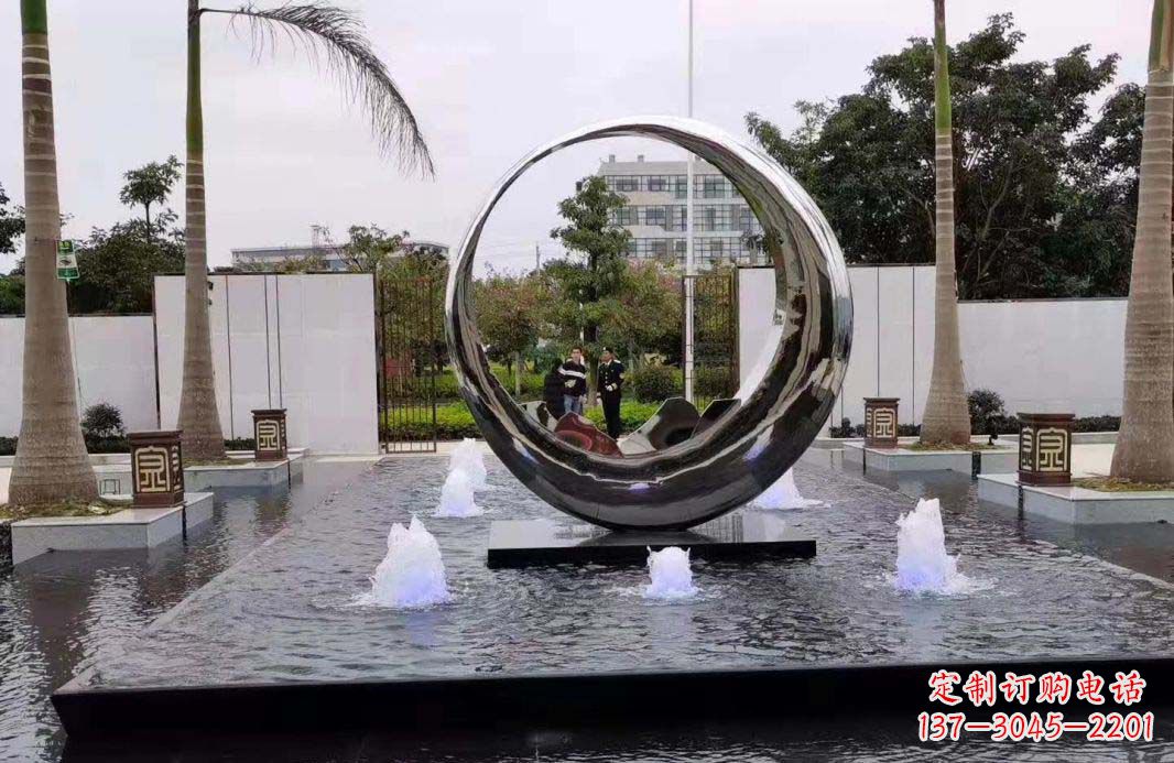 日照圆环景观喷泉雕塑视觉与声音的完美结合