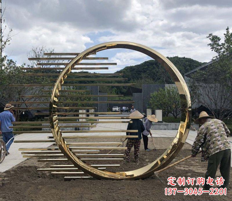 日照不锈钢圆环艺术雕塑——极致精湛的艺术美学