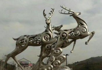 日照梅花鹿雕塑——祥云梅花鹿广场的标志