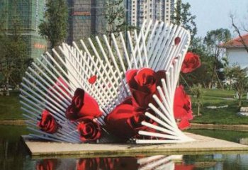 日照不锈钢玫瑰花雕塑一种精美的艺术品