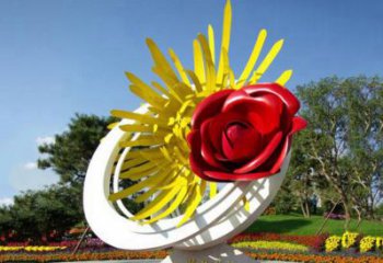 日照不锈钢玫瑰花雕塑——给城市景观带来美丽