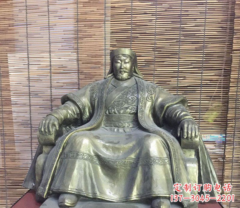 日照成吉思汗神话中的雕像