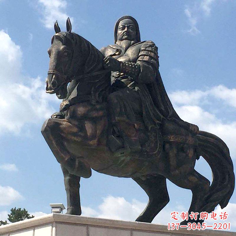 日照成吉思汗驰骋铜像象征着不朽的传奇