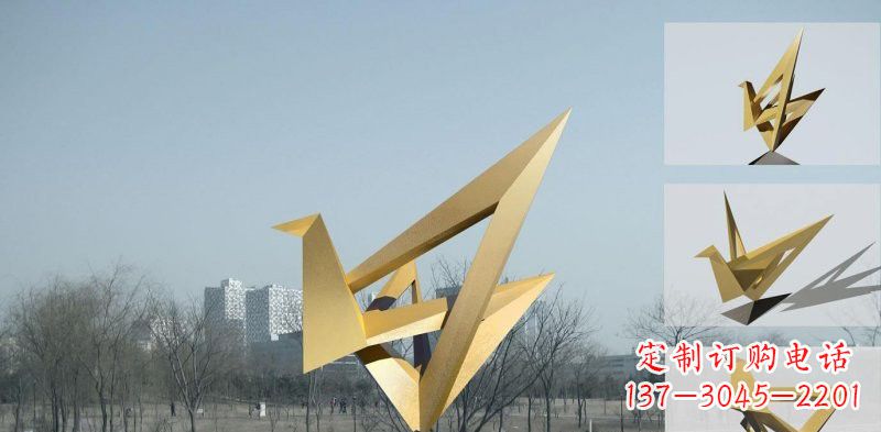 日照丹顶鹤雕塑象征着城市的文化和精神