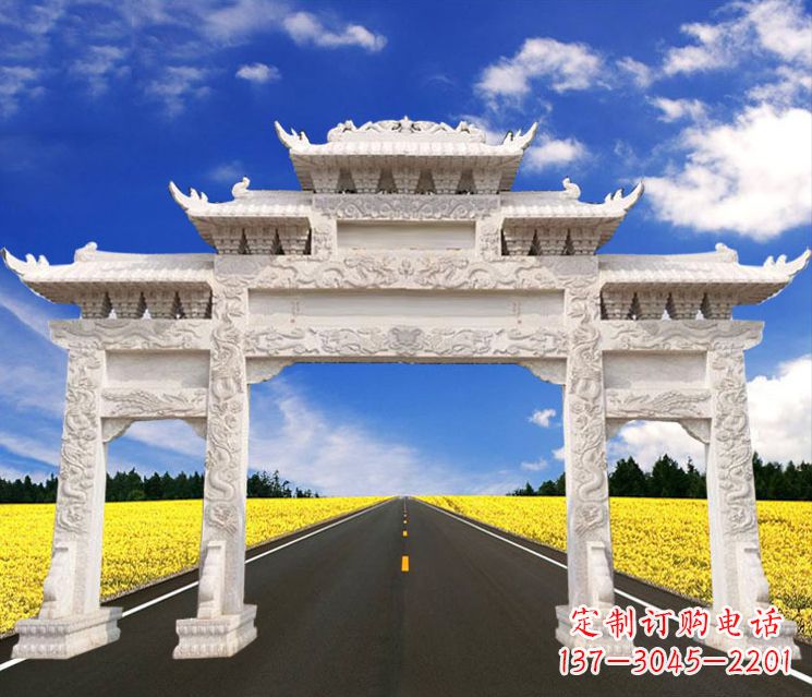 日照城市建筑牌楼石雕