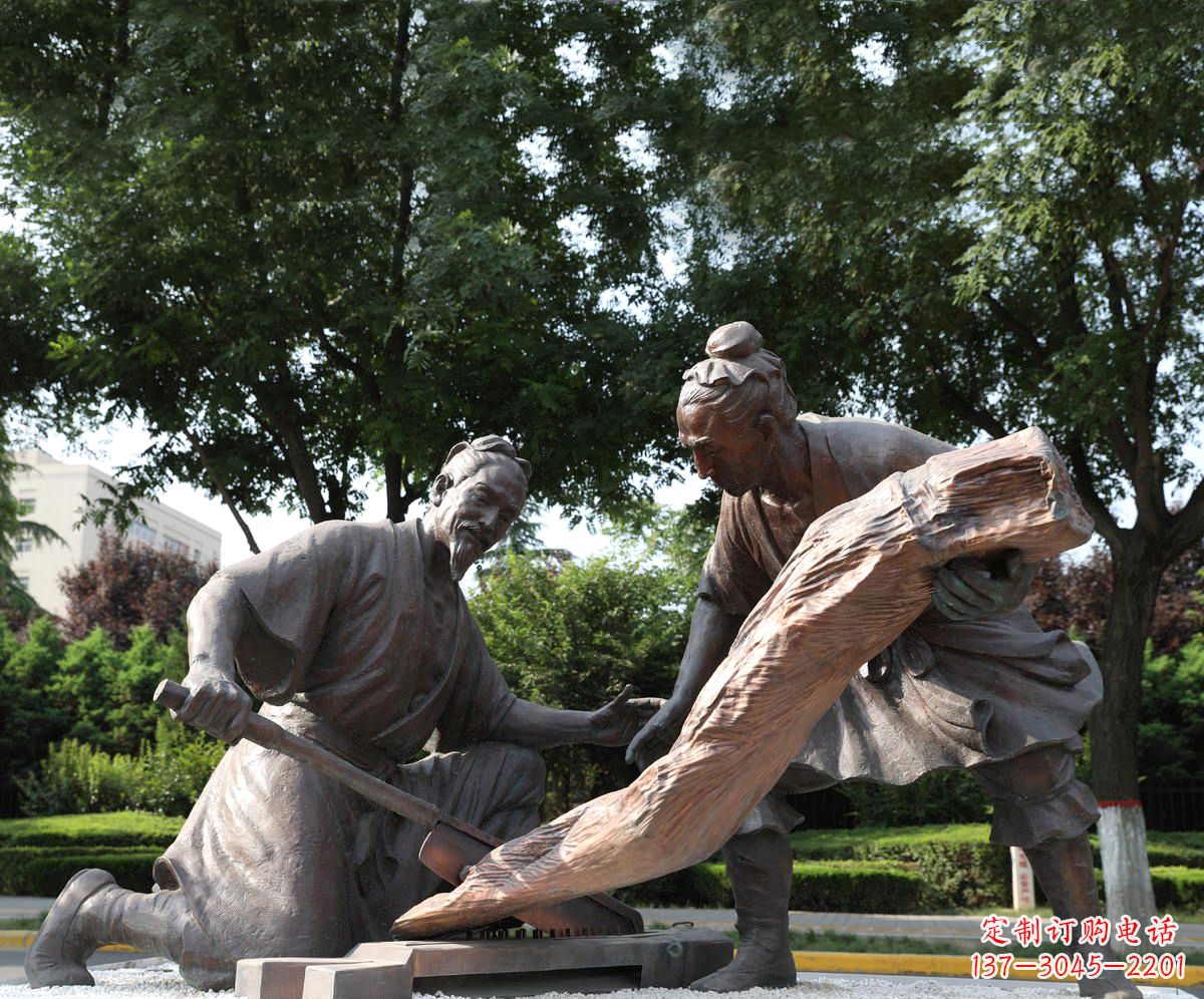 日照蔡伦造纸术雕塑——记录历史文化的静态画卷