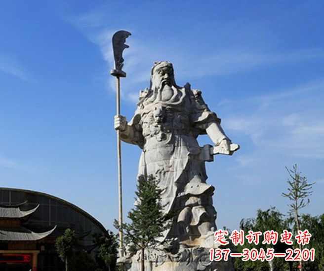 日照关公雕塑持刀武财神