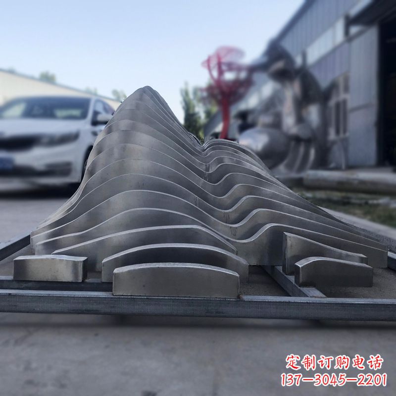 日照不锈钢假山雕塑精致耐用的艺术品