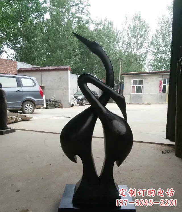 日照抽象天鹅景观动物铜雕