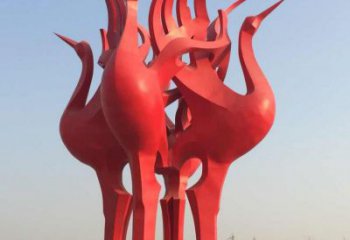 日照仙鹤雕塑一座城市的标志