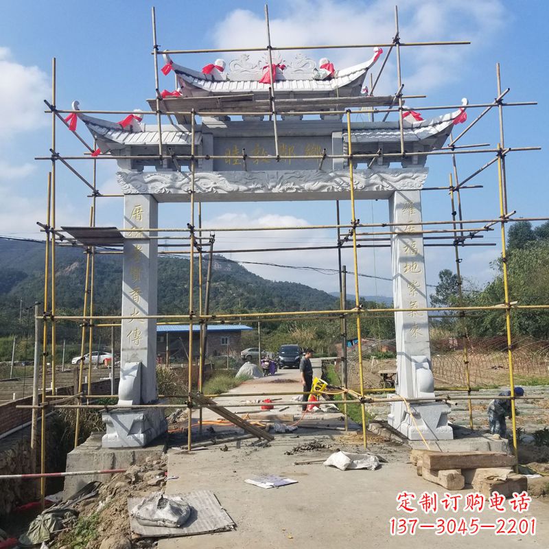 日照村庄石牌坊雕塑传承民间文化