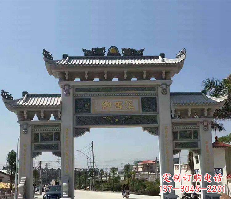 日照石牌坊雕塑——缅怀深厚的历史情谊