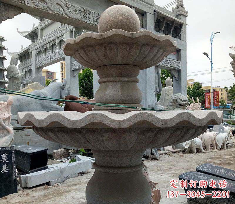 日照大理石多层喷泉石雕