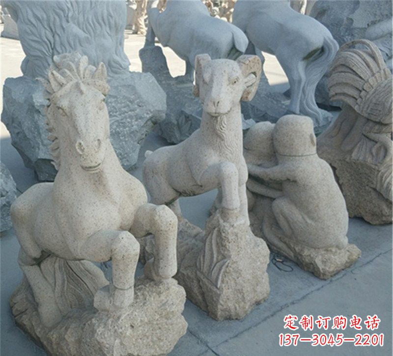 日照大理石公园动物雕塑