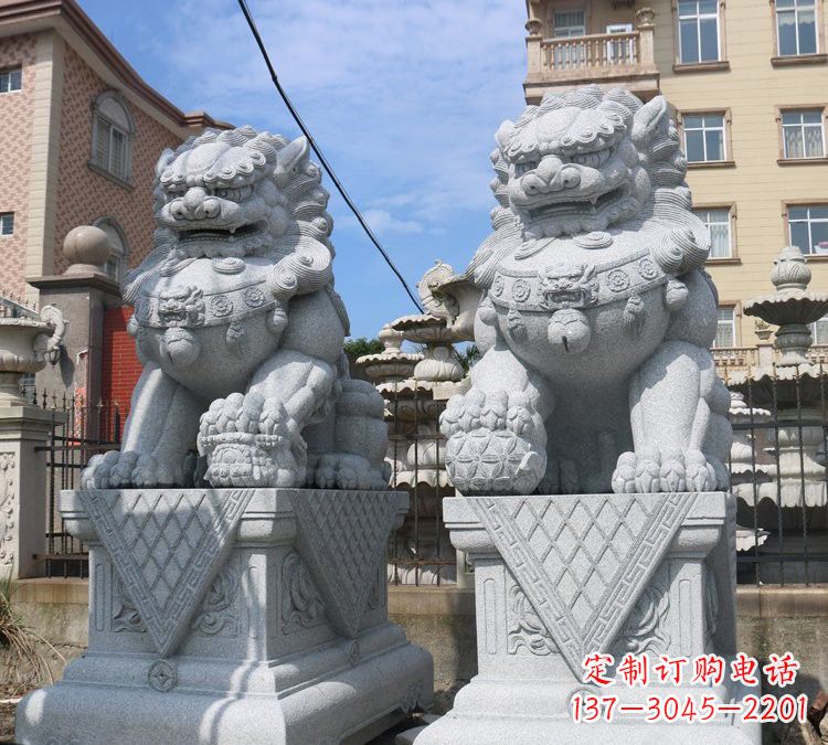 日照大理石狮子雕塑,助您拥有完美的家居装饰