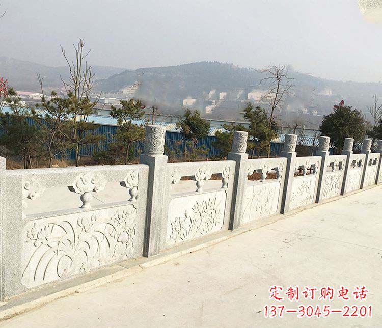 日照大理石护城河栏板石雕