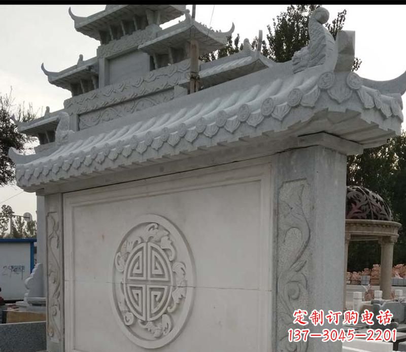 日照精美大理石影壁雕塑
