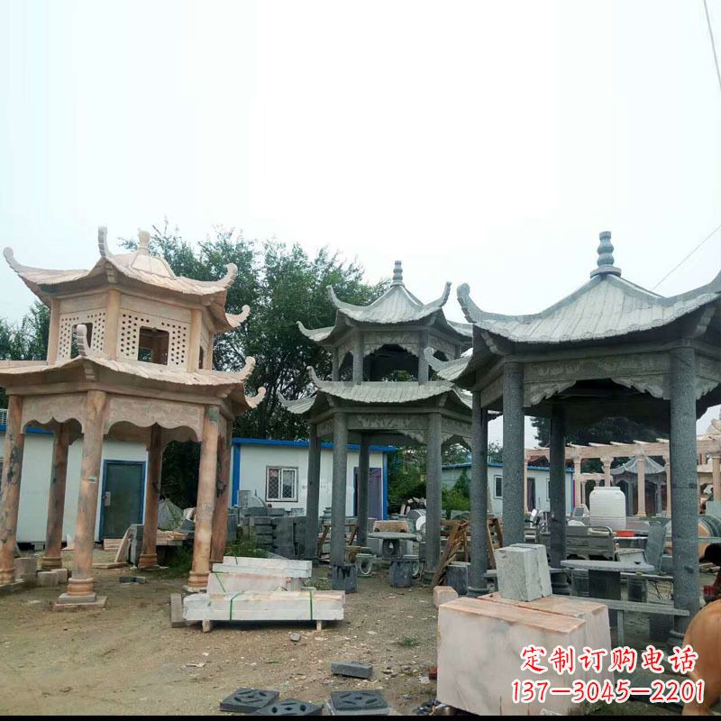 日照精美大理石凉亭雕塑