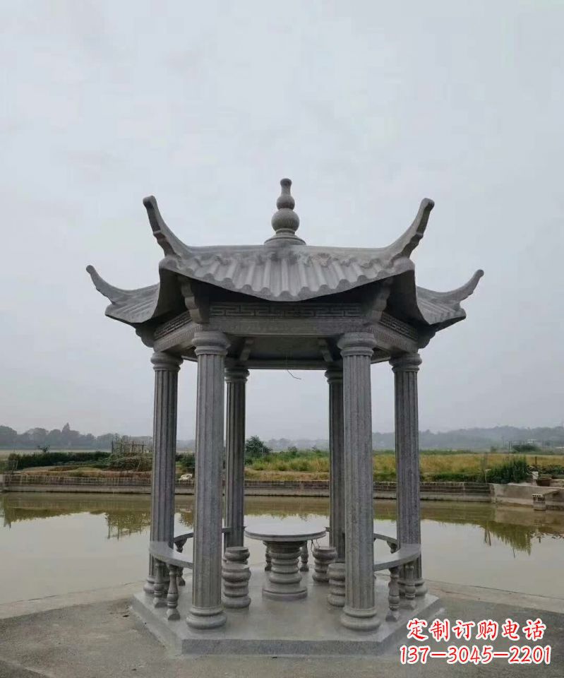 日照大理石凉亭石雕塑，优雅经典无双