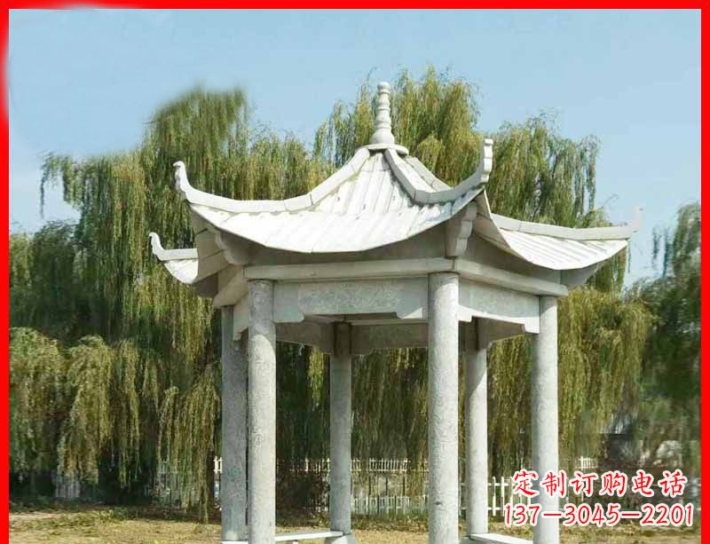 日照精美大理石凉亭雕塑