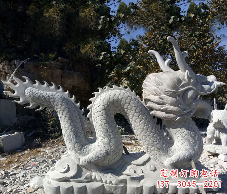 日照精美大理石龙雕塑