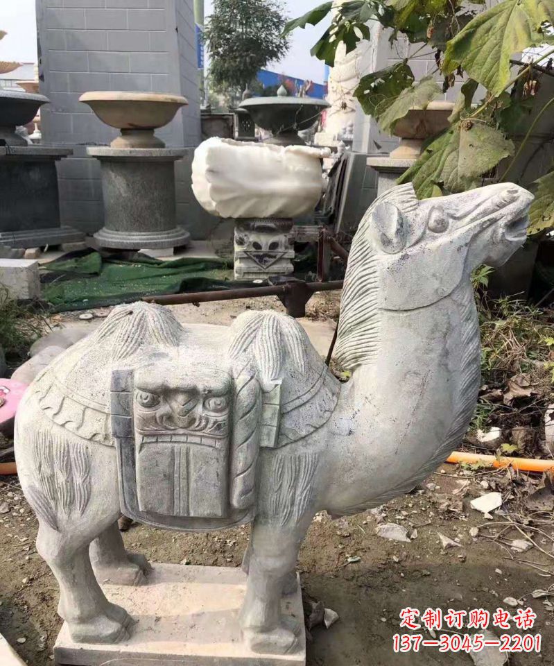 日照精美大理石骆驼雕塑
