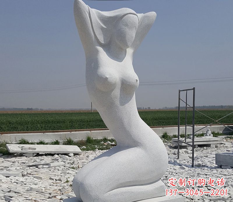 日照优雅大理石美女雕塑