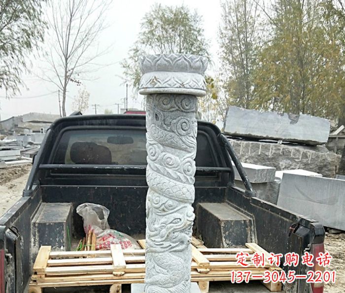 日照大理石龙柱雕塑