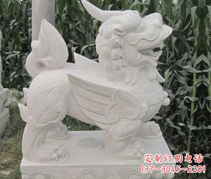 日照古典貔貅石雕,精美手工雕刻艺术